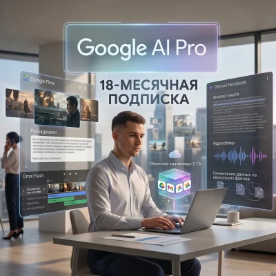 Google AI Pro Подписка на 18 месяцев