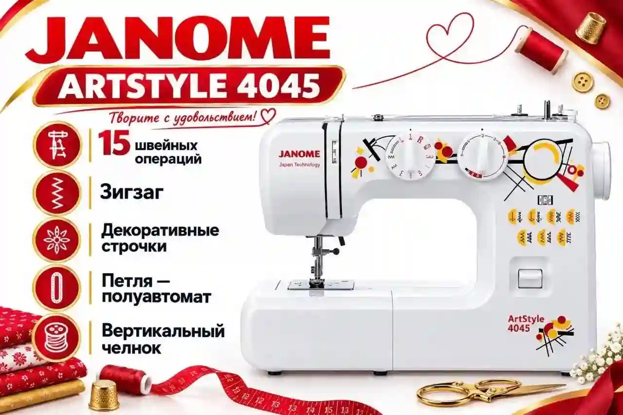 Мошинаи Дузандаги JANOME ArtStyle 4045