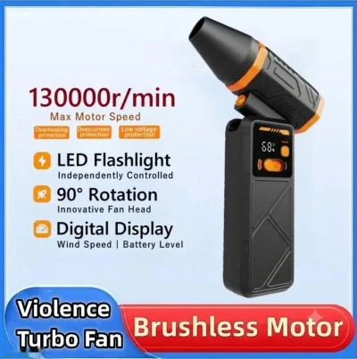 Ручной турбо-вентилятор High-Speed Turbo Fan Jet Fan LED + дисплей
